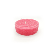 home decoration beautiful embossed pattern wax candle